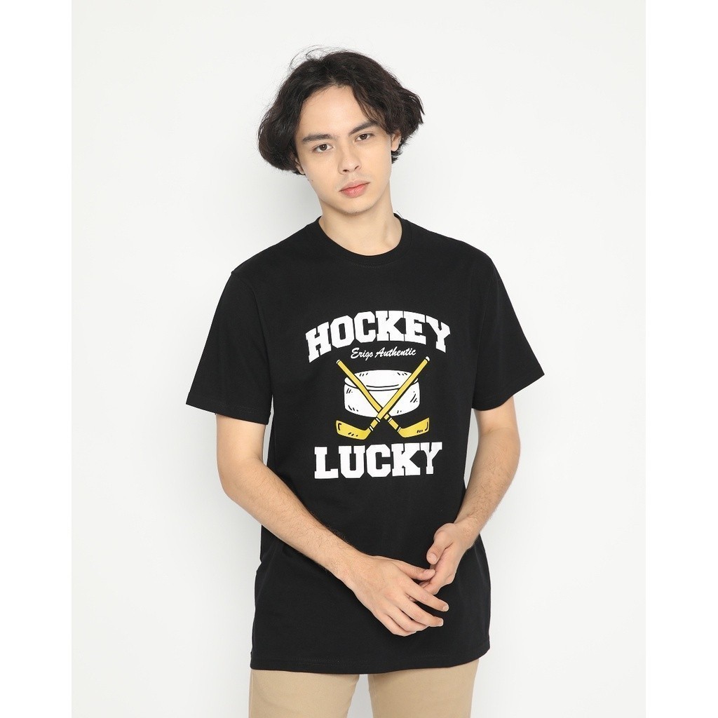 【COD】Erigo T-Shirt Erigo Hockey Black Unisex