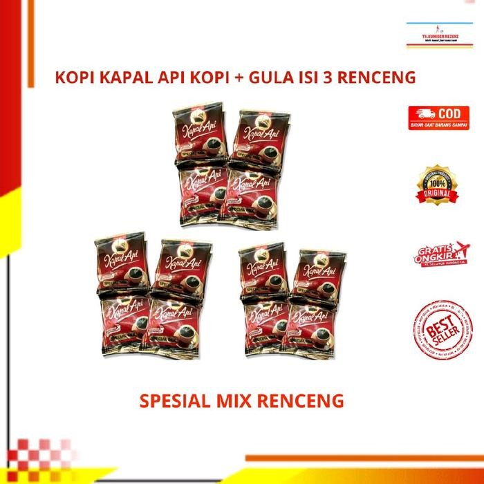 

[PAKET HEMAT ISI 3] Kopi Kapal Api Special Mix 1 Renceng Isi 10 Sachet PROMO MURAH/ Kapal Api Kopi