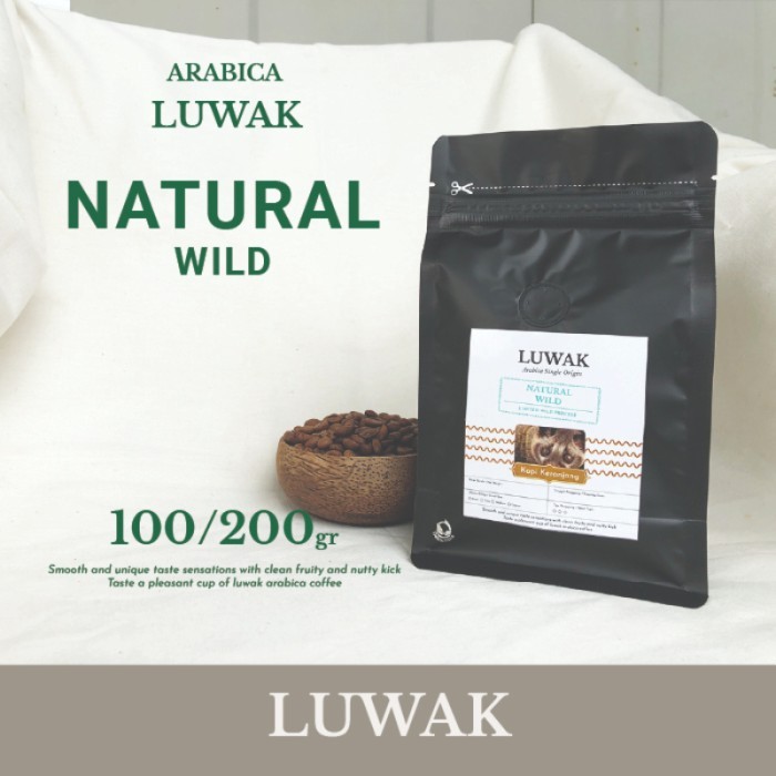 

Arabica Luwak Natural Wild Kopi Bean, Bubuk 100-200gr