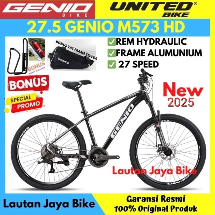 Sepeda gunung 27.5 mtb genio M573 HD NEW 2021 REM HIDROLIK