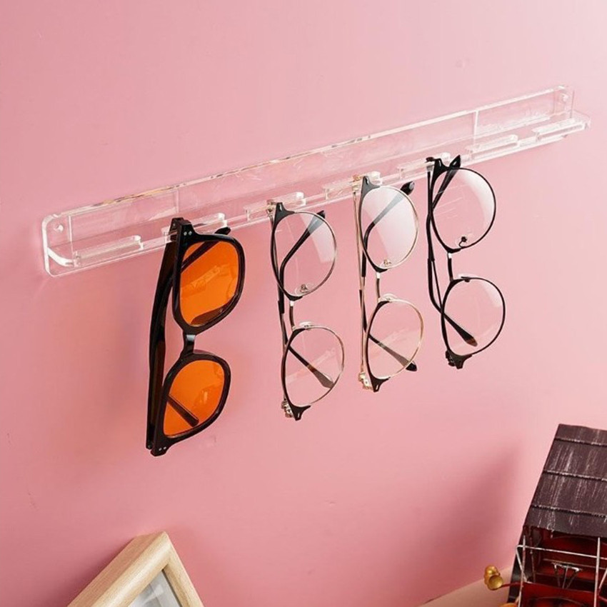Rak Gantung Kacamata Display Dinding Akrilik 7Slot / Rak Display Kacamata Sebaguna