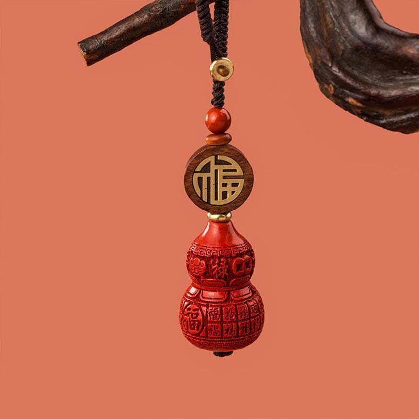 Gantungan Kunci Bahan Zhusha Feng Shui Keberuntungan Pria Wanita