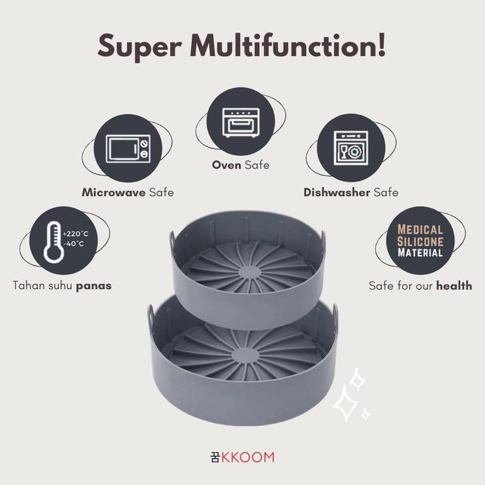 Air Fryer Silicone Pot/Wadah Silikon Air Fryer/Air Fryer Basket
