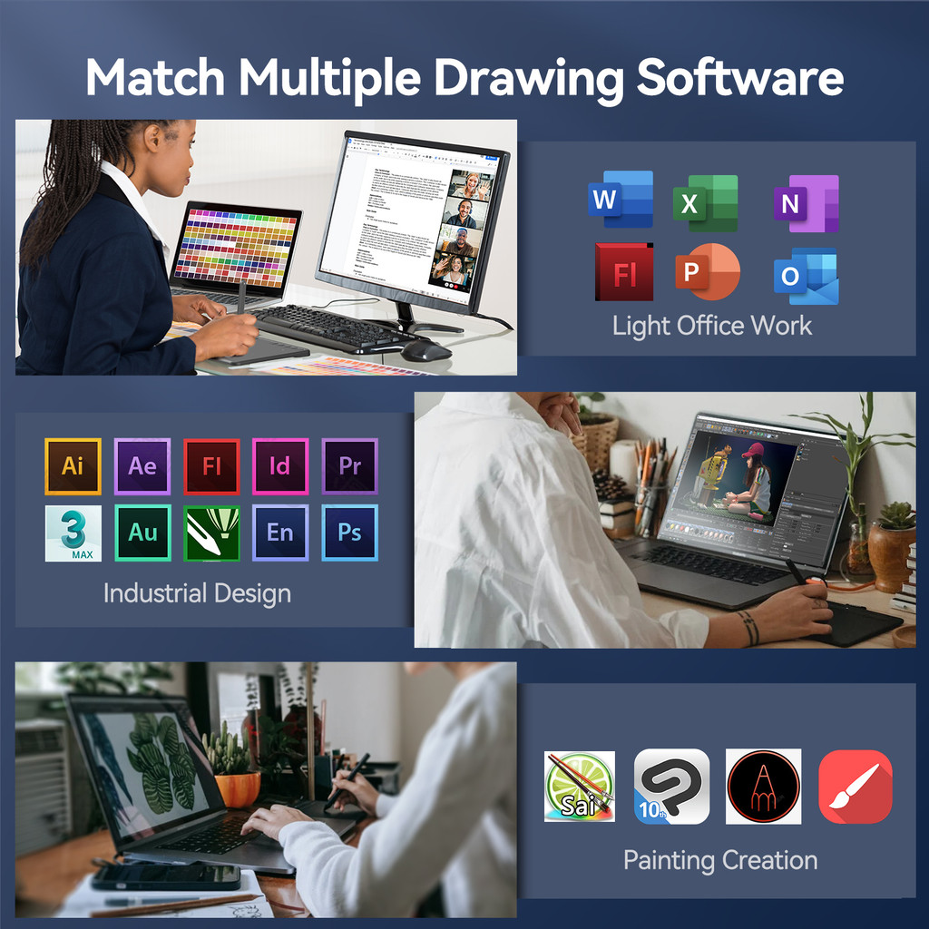 

Ugee S640 Graphic Tablet 6 Inch Drawing Tablets Digital Pen Pad Writing Drawing Board 8192 Stylus