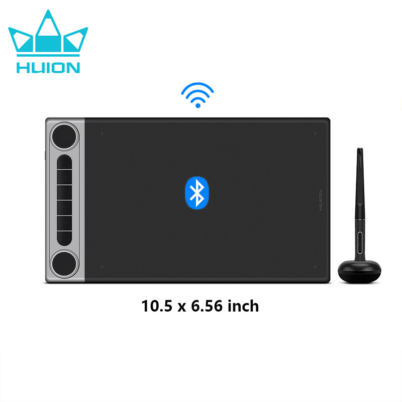 

Wireless Graphics Tablet Huion Inspiroy Dial 2 Q630M Bluetooth 5.0 Mode Drawing Tablets Support