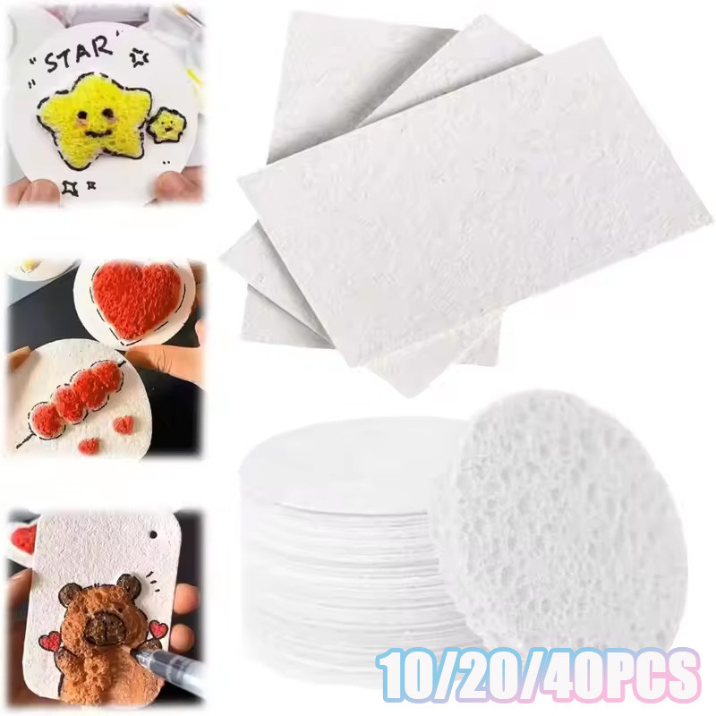 

10-40Pcs Foam Texture Painting Paper Puffy Texture Paper Creative Magic 3D Art Drawing Paper Kids