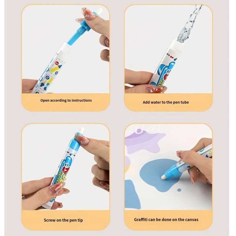 

100X80Cm Magic Water Drawing Mat Coloring Doodle With Reusable Magic Pens Montessori Painting Board