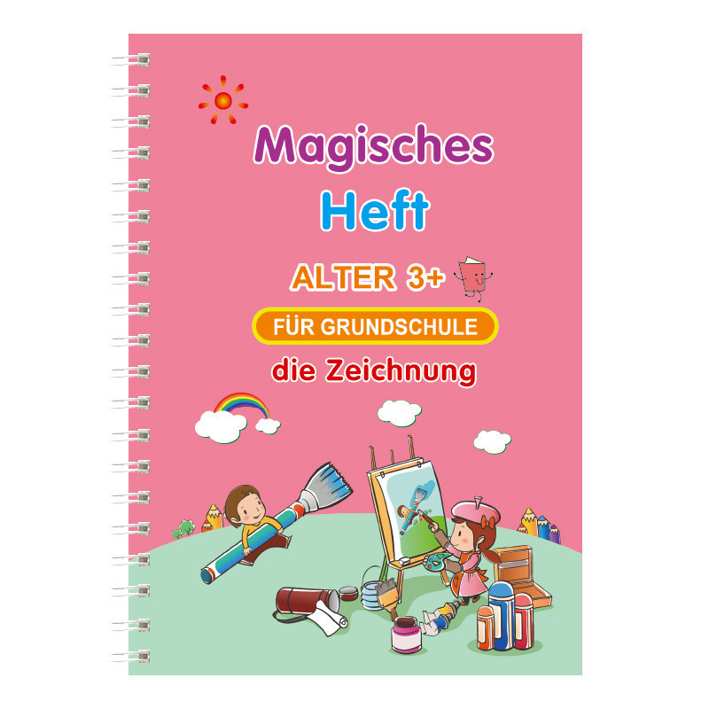 

Spanish French German Reusable Magic Copybook Drawing Toys For Children Pen Control Training Writing