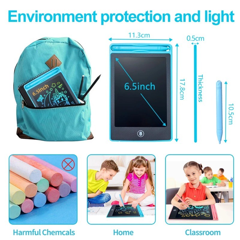 

6.5 Inch Lcd Writing Tablet Drawing Board Kids Graffiti Sketchpad Toys Handwriting Blackboard Magic