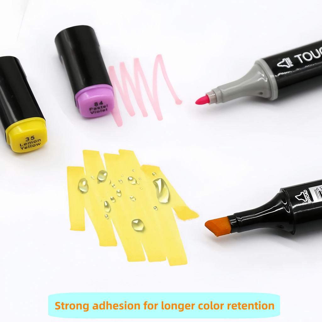 

Touchnew Alcohol Markers Pen,Dual Tip Fine & Chisel Art Markers Set For Adults Coloring Sketch