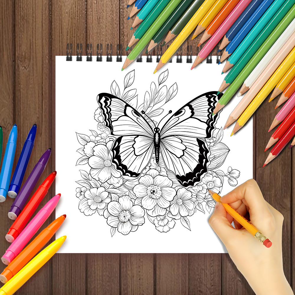 

Adult Coloring Book - 30 Sheets Women'S Spiral Coloring Book, 8.3X 8.3 Inches, Drawing Book,