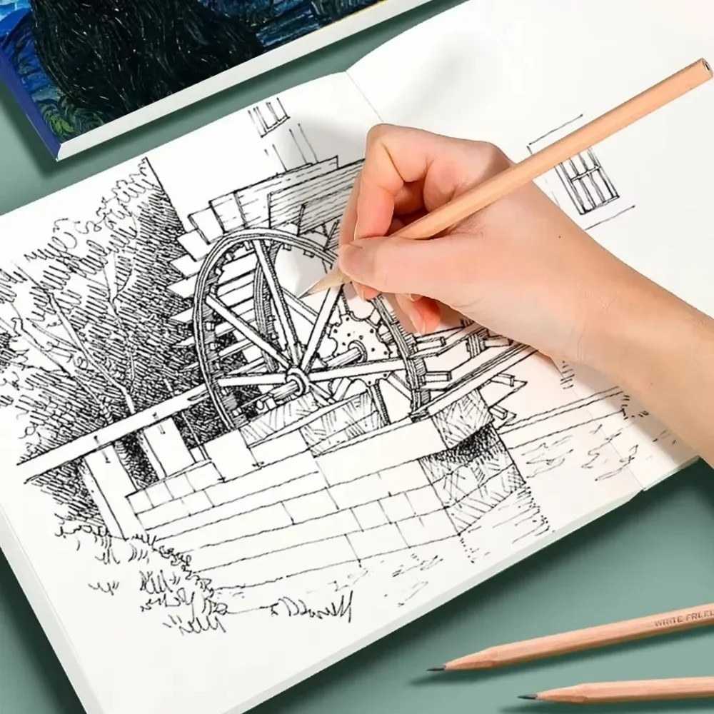 

80 Sheets Drawing Diy Sketch Book Thicken Sketchbooks Painting By Oil Picture Crayon Painting Art