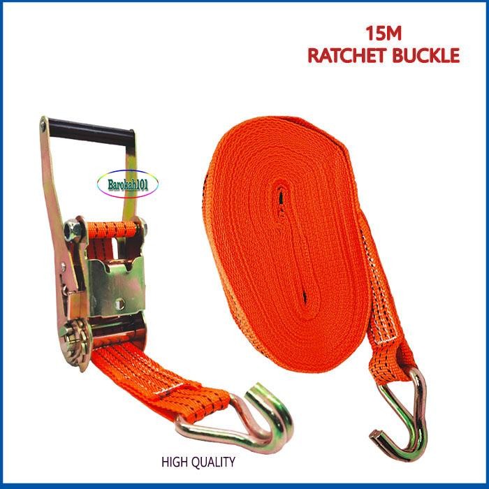 HOT SALE Tali Krek Pengikat Barang Panjang 15 Meter Ratchet Buckle Tali Truk
