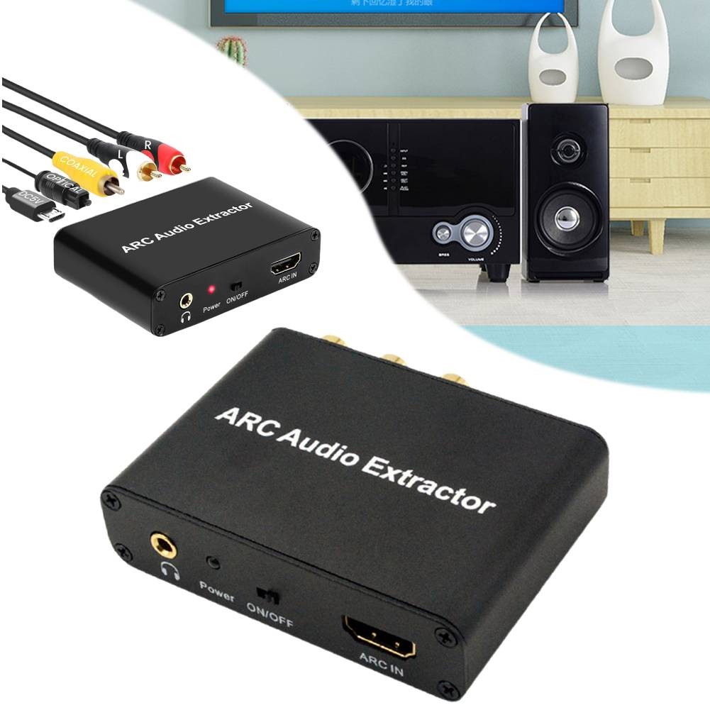 ARC Return Channel Converter ARC To SPDIF Coaxial L/R Stereo 3.5mm Jack Audio Converter for HDTV Spe
