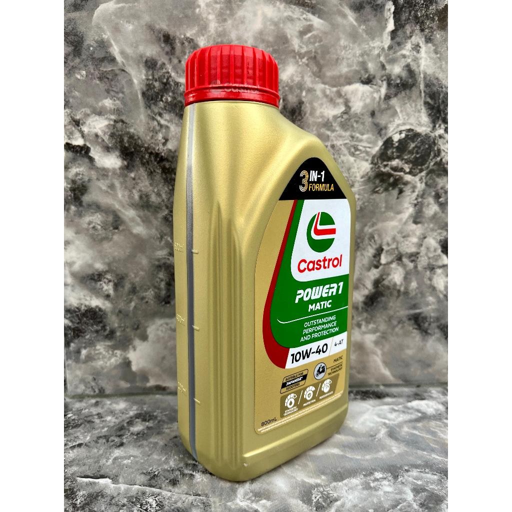 Yukngegas Oli Castrol Power1 Matic 10W-40 800Ml Original Oli Castrol Powerone Matic 10W40 800Ml