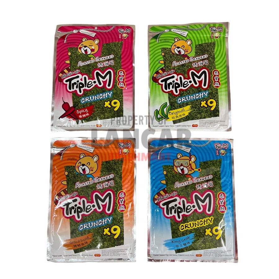 

TRIPLE M ROASTED SEAWEED 45GR / TRIPLE M ROASTED SEAWEED 45GR