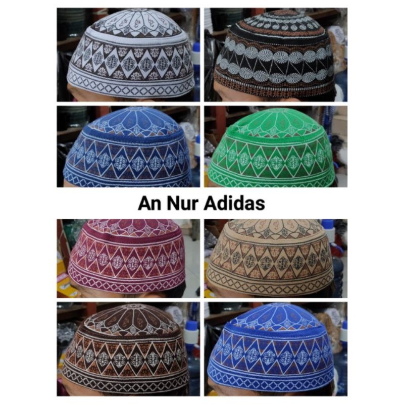 Premium Peci Kain Merk Nur Adidas, Peci Sablon Kain Tebal