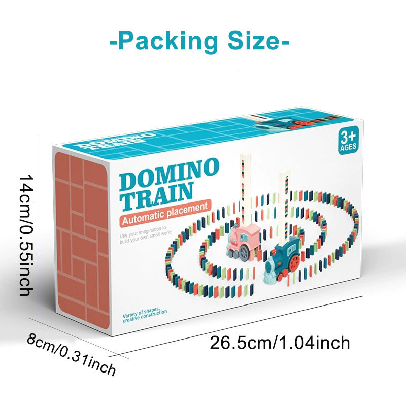 Domino Train Toy Set Dominoes Automatic Domino Laying Domino Brick Train Diy ildren'S Early