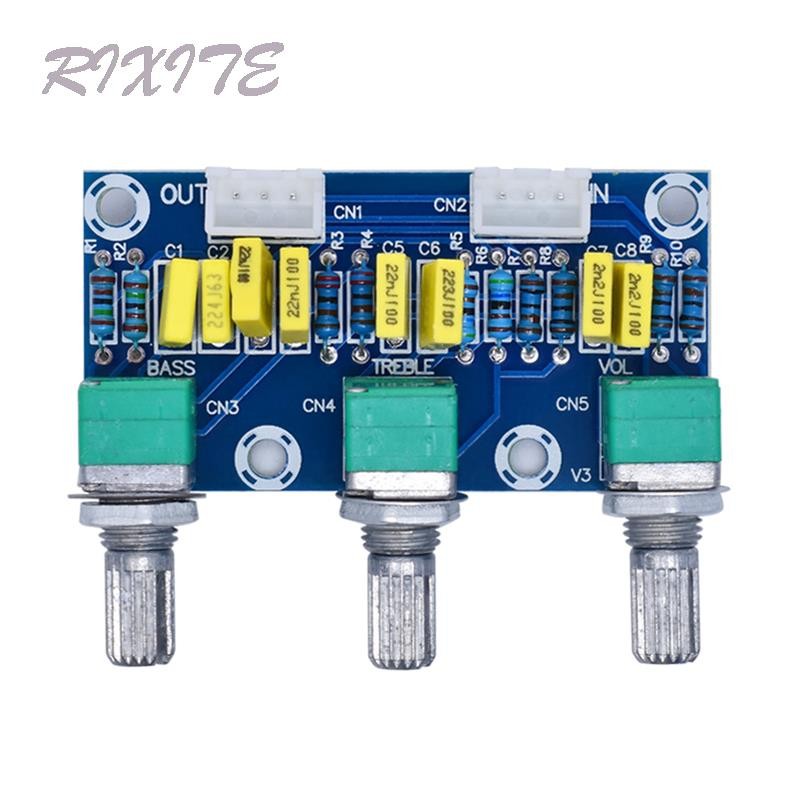 XH-M802 Amplifier Board High and Low Voltage Mixer Tone Board Volume Control Subwoofer PCB sound Adj