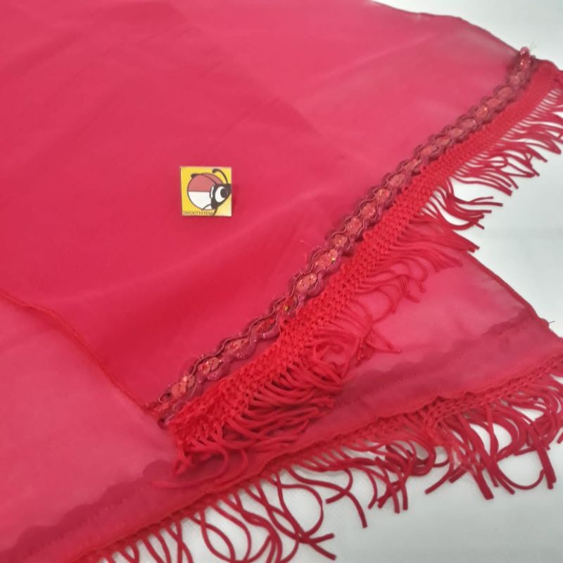 Benteng Onderdil Syal Tari Selendang Tari Sifon Tari Tradisional Selendang Biru Merah Hijau Kuning