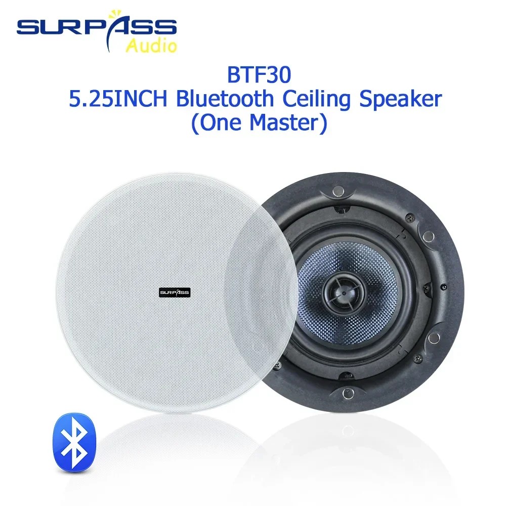 Waterproof Speaker 5.25inch Active Coxial Ceiling Speaker Smart On Wall Installation Wired Ceiling S