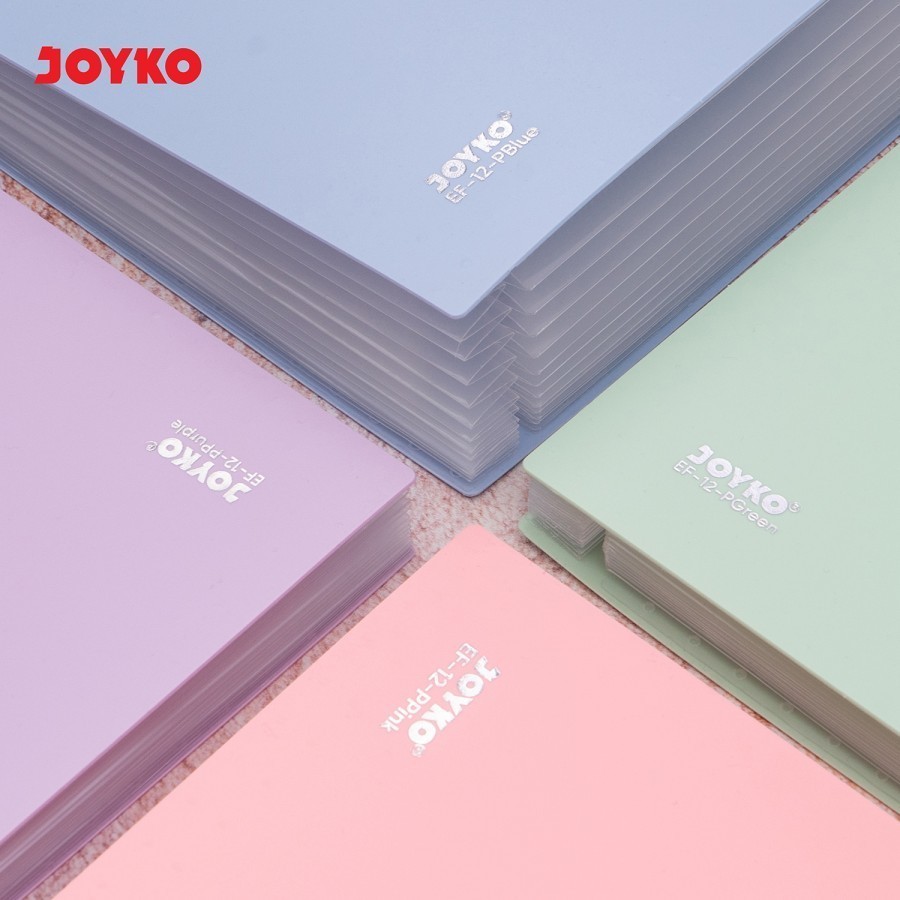 

[READY] Joyko Expanding File EF-12 Stand Folder File Pastel Color Map Organizer