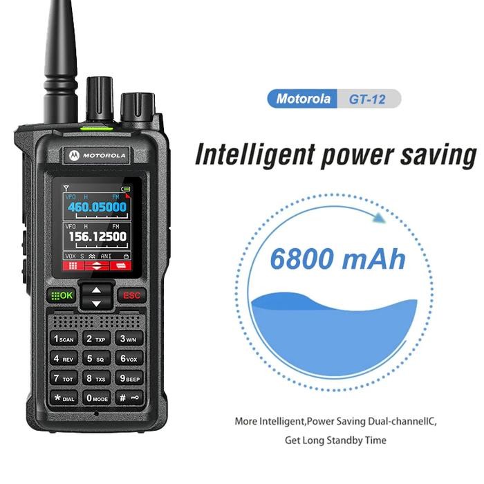 HT Handy talky Jangkauan Luas 20KM Motorola GT-12 20W baterei 6800mah