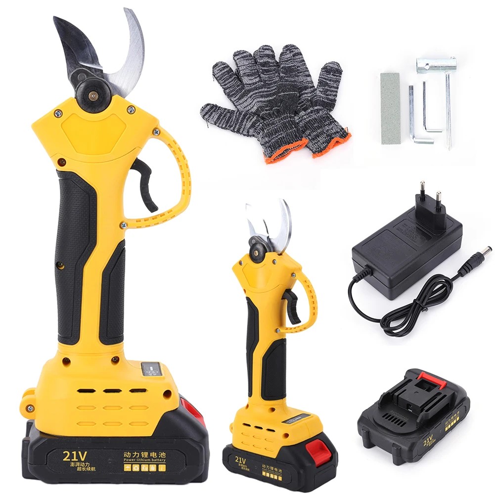 Cordless Electric Pruner Electric Pruning Shears with Battery Rechargeable Pruning Shears Scissor Cu