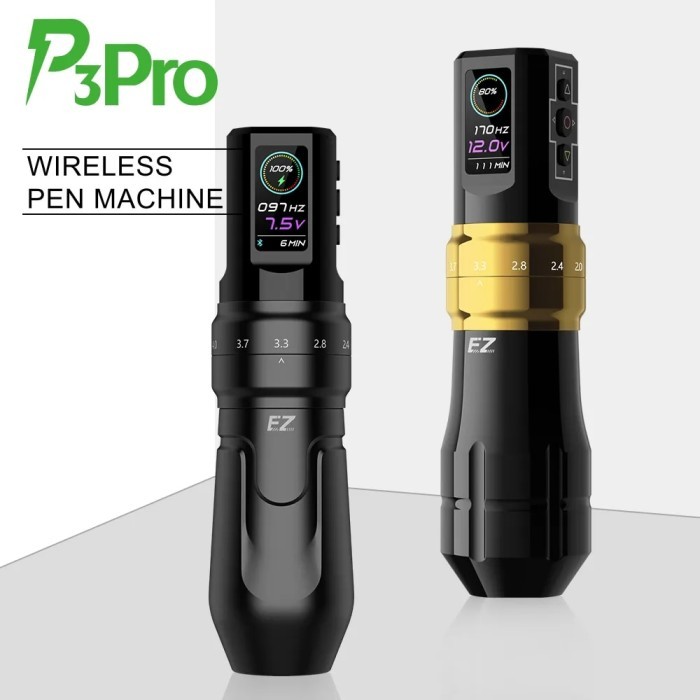 EZ P3 Pro Tattoo Pen Wireless Battery Tattoo Machine Adjustable