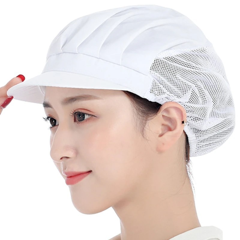 Baru Topi Chef Wanita Topi Koki Wanita Topi Chef Jamur Topi Masak Koki Perempuan Hairnet Jaring Topi