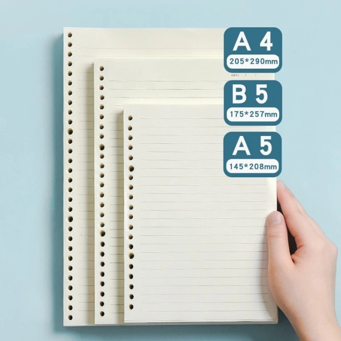 180 Sheets 360 Pages Loose Leaf Filler Paper - 5mm Grid Ruled Cornell