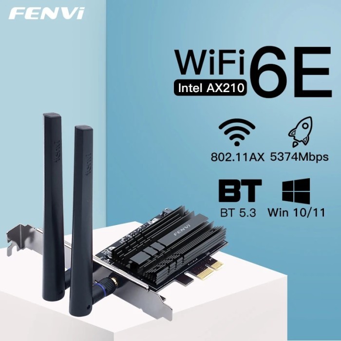 WIFI 6E 5374Mbps Intel AX210 PCIe Wireless WiFi Adapter 2.4G/5G/6Ghz