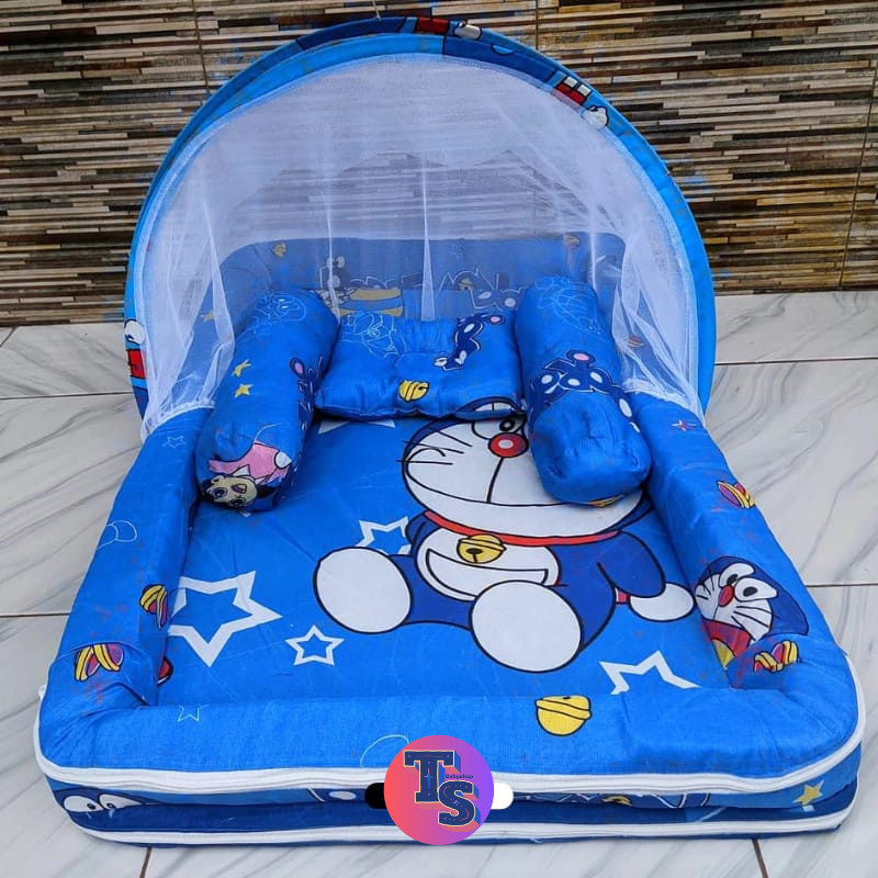Kasur bayi 1 set lengkap kasur bayi set kelambu tempat tidur bayi *