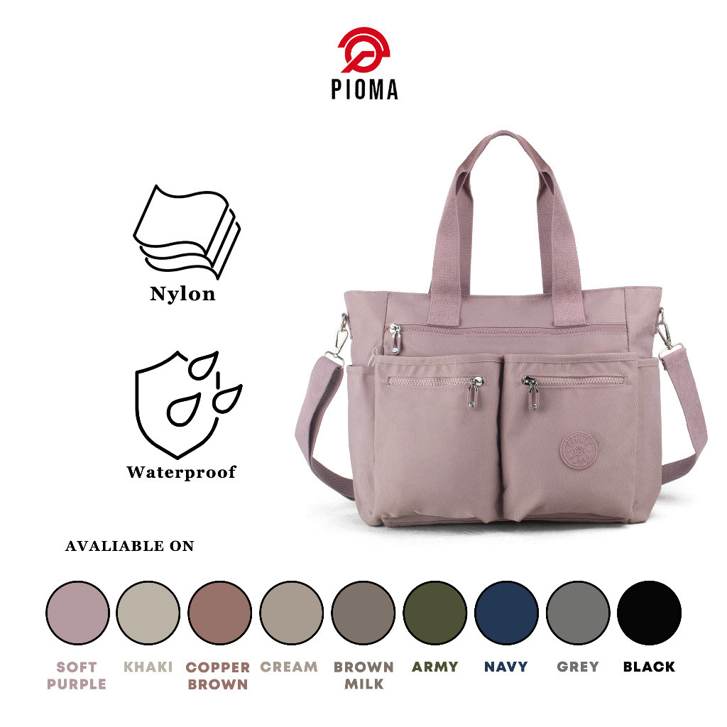 TAS SELEMPANG BAHU WANITA / TAS TENTENG BESAR / TAS JINJING WANITA IMPORT / PIOMA HANA HAPPY