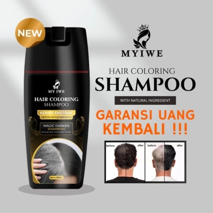 Promo Myiwe Shampoo My Iwe Penghitam Rambut Beruban Penghilang Rambut Putih Semir Rambut Uban
