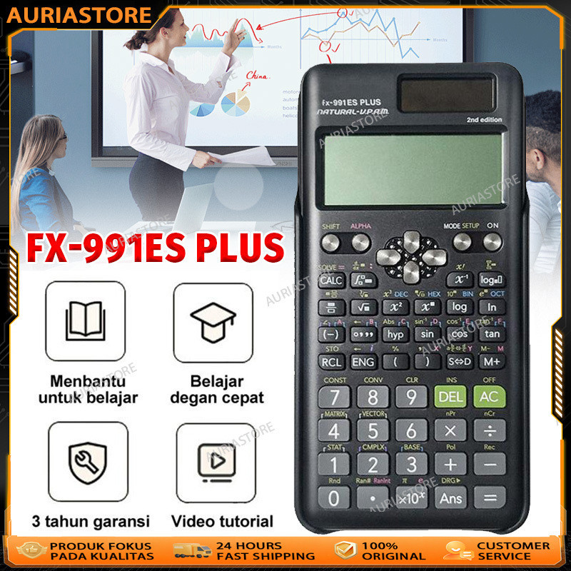 

Kalkulator Scientific Casio ilmiah FX-991EX/991ES-Plus Calculator Scientific Casio Kalkulator Casio Scientific 417 Fungsi/Dua Sumber Tenaga Baterai Dan Tenaga Matahari/40 Konstanta Rumus