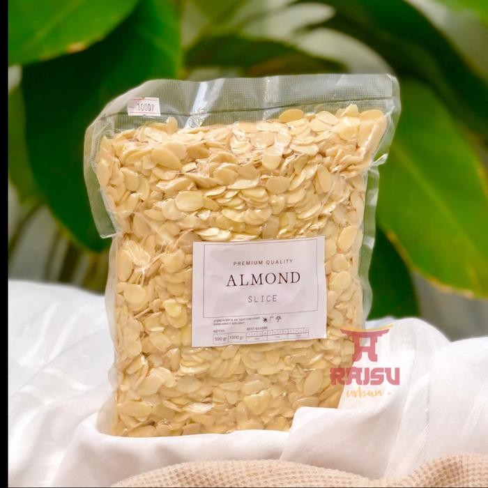 

ALMOND SLICE MENTAH , NATURAL ALMOND SLICE , KACANG ALMOND IRIS 1KG Terlaris