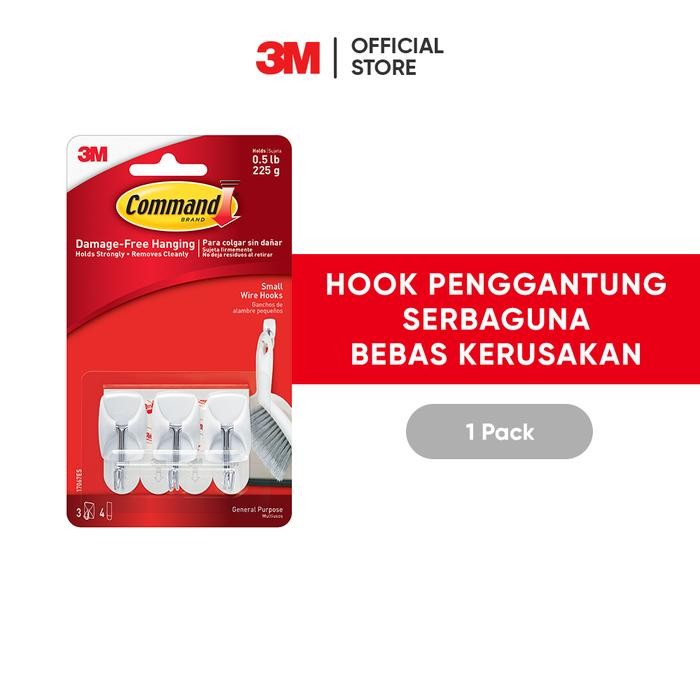 Fixpert- Command 3M Gantungan Small Wire Hook dengan Perekat Kuat 17067