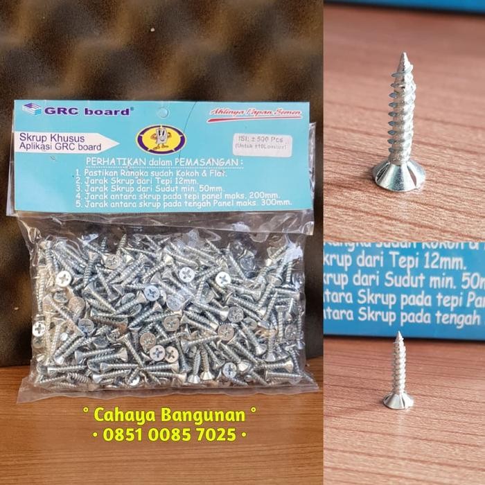 Tuklex- SKRUP Sekrup Baut GRC Kalsi BOARD Sirip Kuping 1 Bungkus Biru 500 Pcs