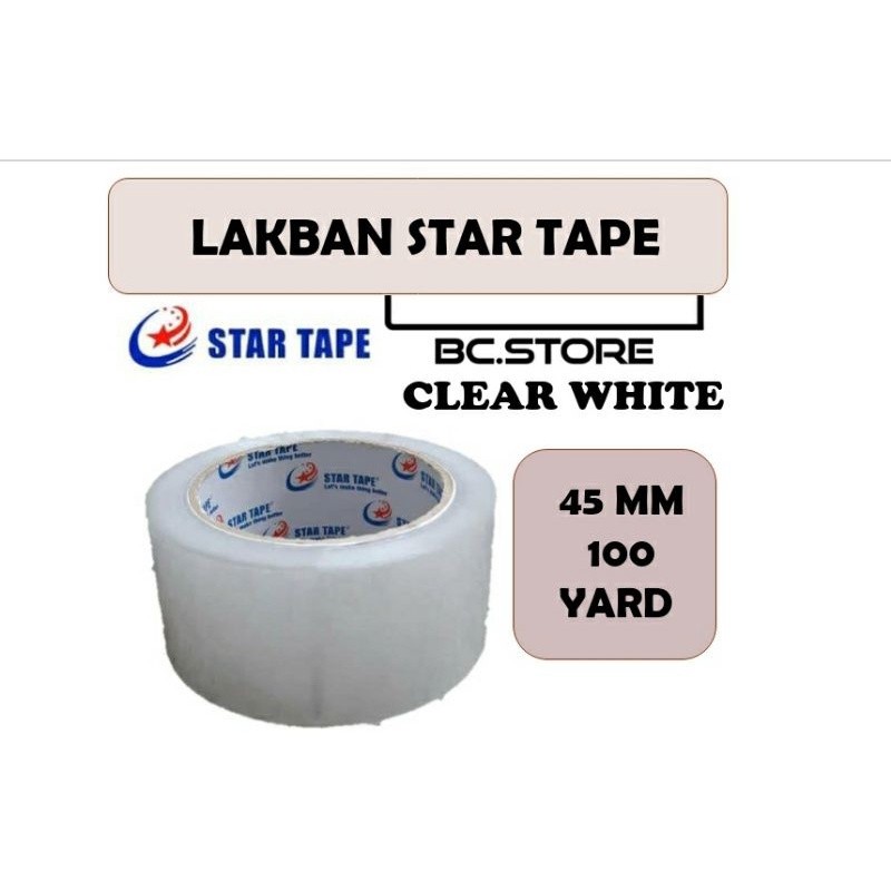 

JH8 LAKBAN ( 6 PCS ) 100 YARD X 45MM BENING LENGKET STAR TAPE KUALITAS TERBAIK MURAH #lakban