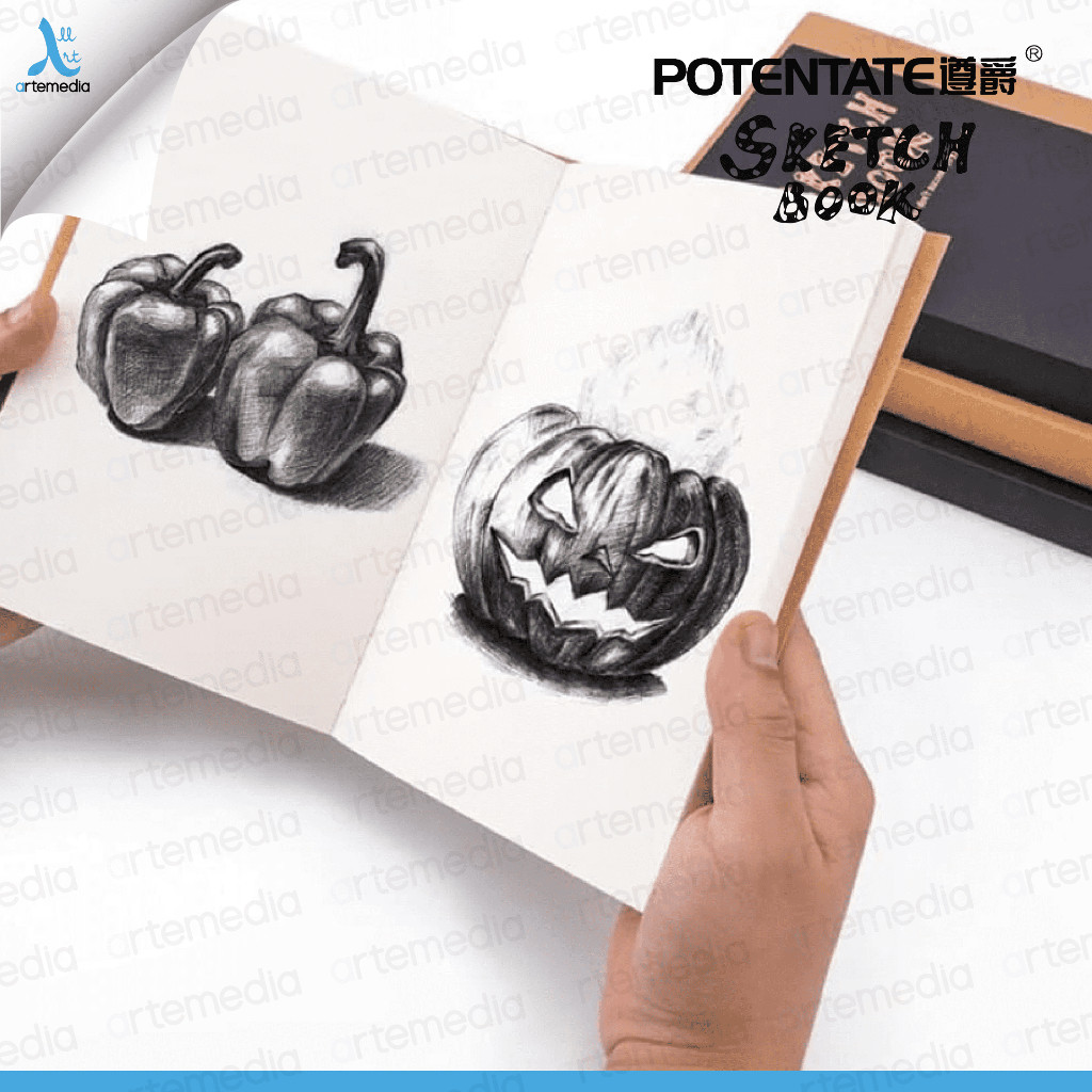 

[READY] Potentate A5 Exposed Stitch Bound Sketchbook Buku Sketsa