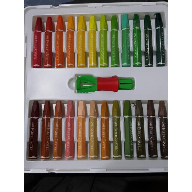 

[READY] Crayon Faber Castell Hexagonal Oil Pastel 48 Warna / Free Perpect Drawing Tools