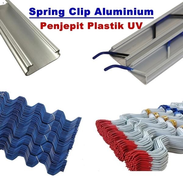 Rakitan- Spring Clip Aluminium / Spring Klip / Penjepit Plastik UV Greenhouse