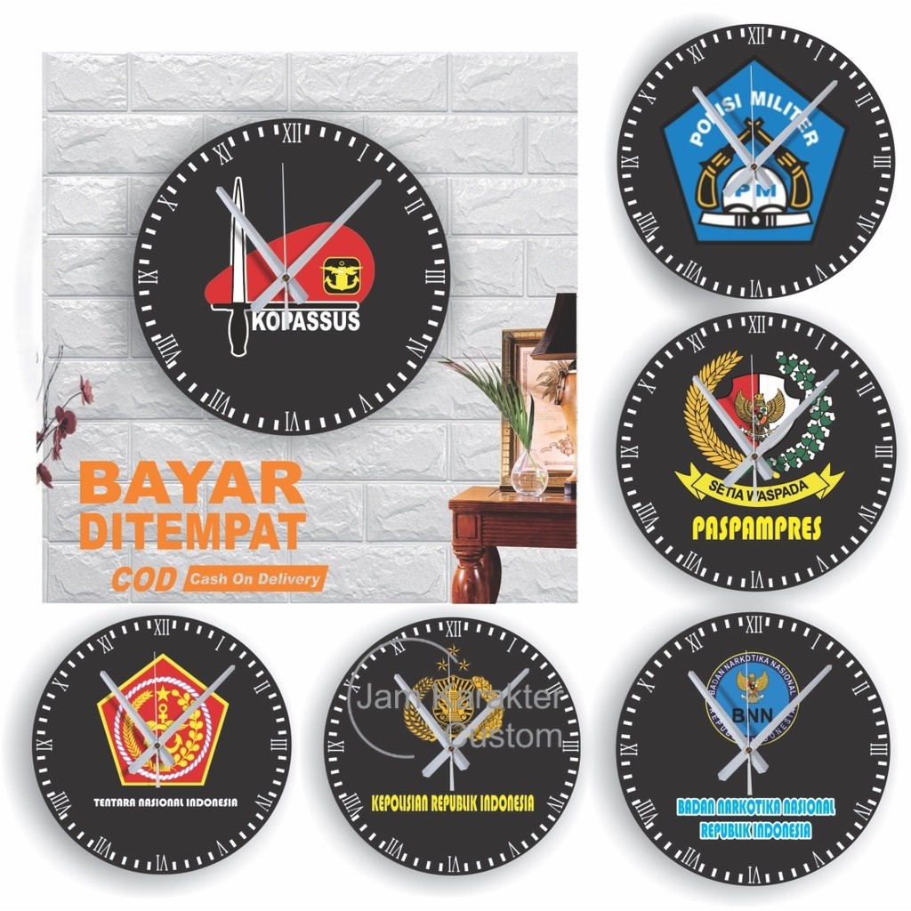 Jam Dinding Instansi Pemerintahan/TNI/POLRI Dan Dinas Lainnya
