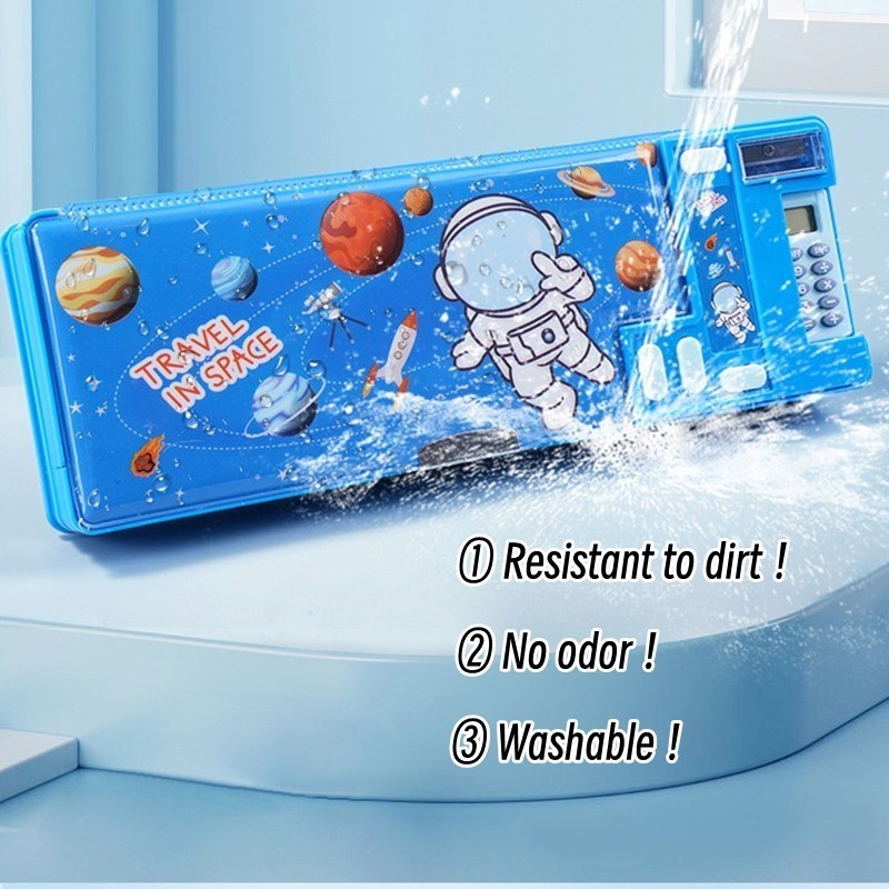 

JH8 [Penjual Lokal] Kotak Pensil Tutup Magnet 2 Sisi + Rautan + Kalkulator Pencil Case Tepak Pensil