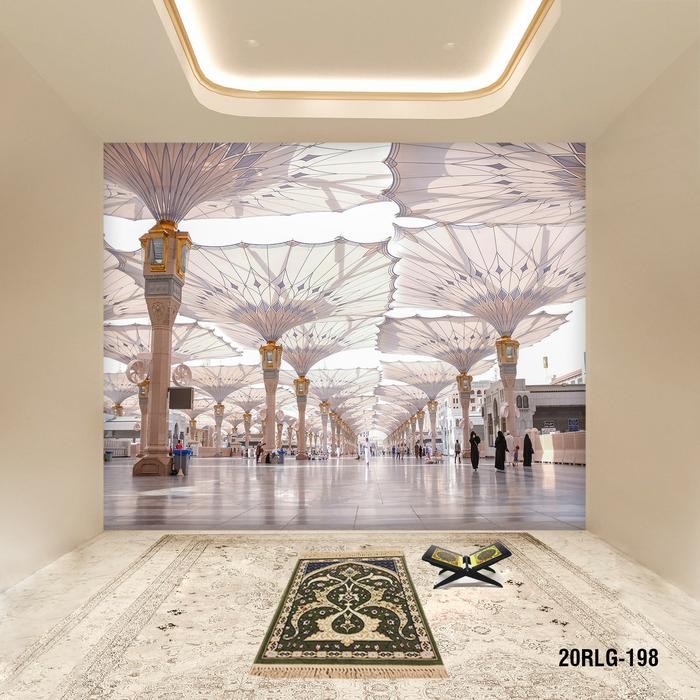 TERBARU! Wallpaper Dinding 3D Custom Islami Latar Masjid Nabawi (20RLG-198)