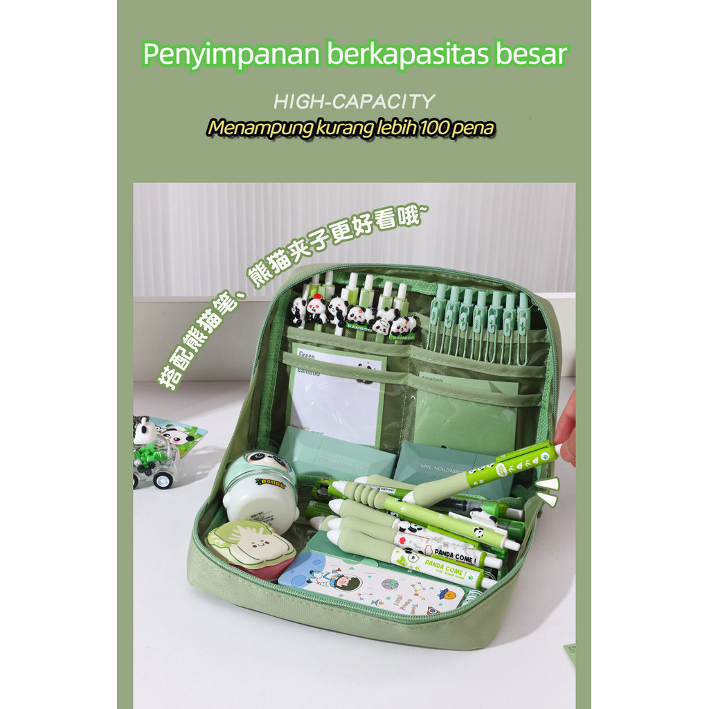 

JH8 Tempat pensil berkapasitas besar / kotak alat tulis anak yang indah / tas penyimpanan kosmetik