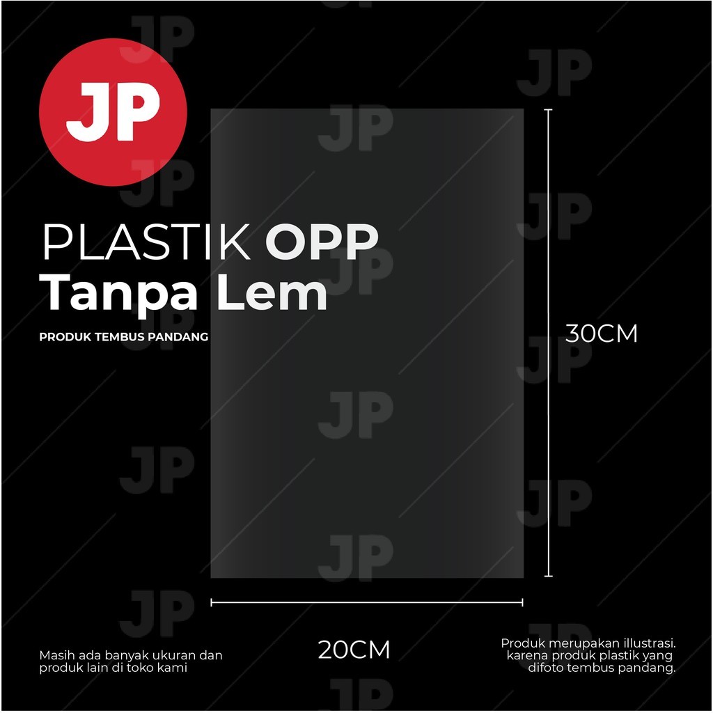 

JH8 Plastik OPP Kiloan Ukuran 20x30 (Tanpa Lem) untuk souvenir, packing, dll