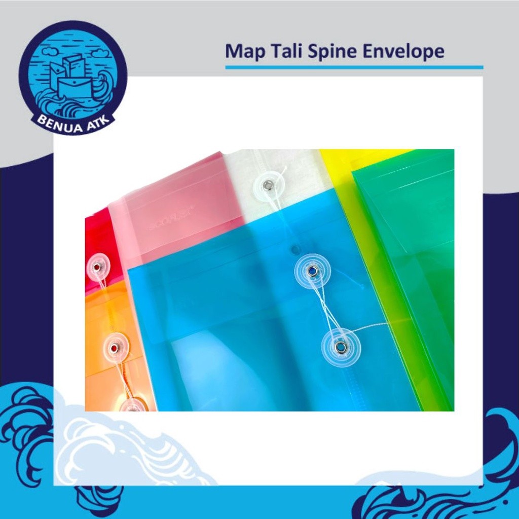 

JH8 Map Plastik Tali Folio Spine Envelope Bag Ecoflex [isi 12 pcs] DF-7211