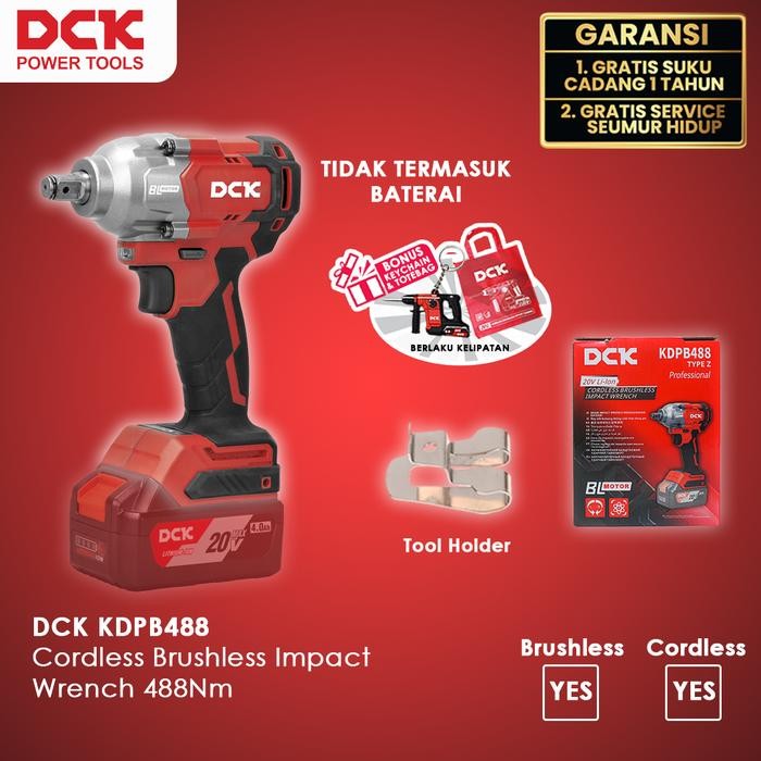 PROMO DCK KDPB488 Cordless Brushless Impact Wrench 488Nm